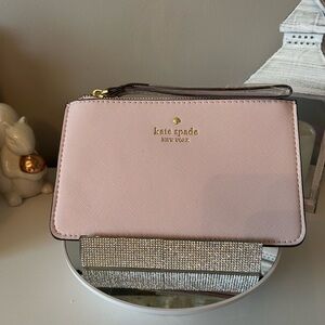 NWOT! Kate Spade Zip Top Blush Pink Wristlet